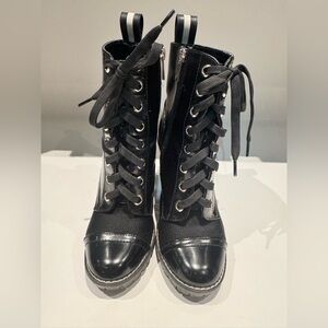 BCBGeneration Black Lace-Up Boots